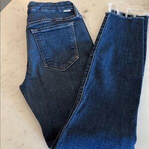 MOTHER low Rise Jeans in Dark Blue